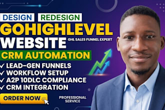 set up gohighlevel CRM automation, gohighlevel website, ghl sales funnel expert
