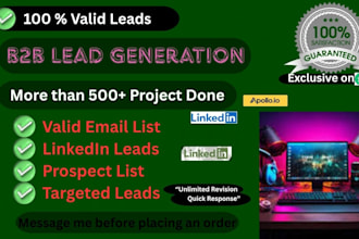 do b2b lead generation, linkedin leads and prospect listing