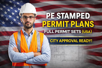 do engineered full permit set for or oh al tx city permit with pe stamp