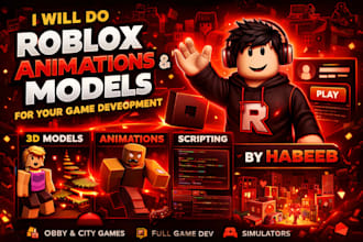 do roblox animations and models for your game development, roblox game scripting