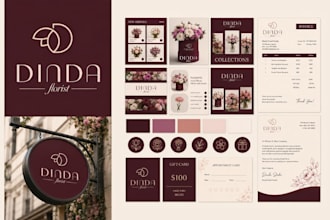 design business logo and branding kit with brand identity
