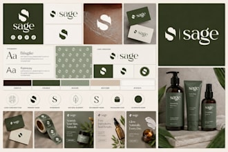 design luxury modern logo, branding kit, and brand identity