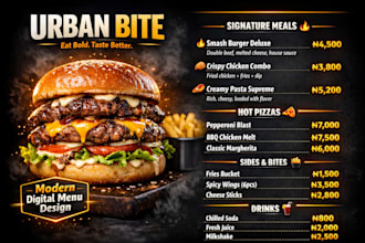 design food menu restaurant menu and digital menu