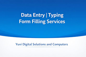 do data entry, typing and online form filling perfectly