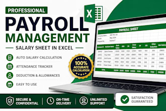 do payroll management, salary calculation and excel reports