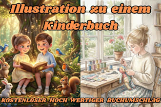 illustration für ein kinderbuch, 2d und 3dillustration, aquarell, buchcover
