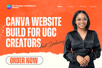 design a ugc portfolio website with canva pro