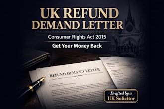 draft a UK refund demand letter citing the consumer rights act