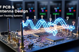design rf transmitter pcb and custom antenna for smart tracking projects