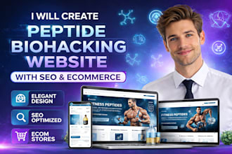 create peptide biohacking website and ecommerce, google ads skincare beauty