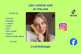 create ugc videos ads in italian