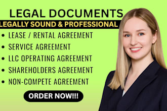 draft legal contracts and agreements