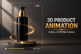 create realistic 3d product ads, modeling  rendering 4 social media visuals