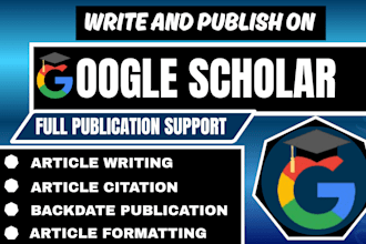 write format and publish eb1a research articles for google scholar and citations