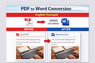 convert PDF to word or image to word typing manually