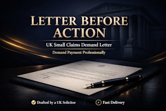 draft a UK small claims letter before action as a UK solicitor