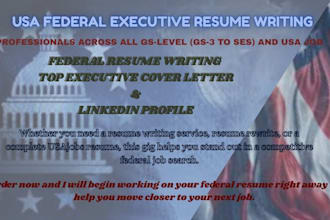create a professional federal resume for usajobs and government jobs