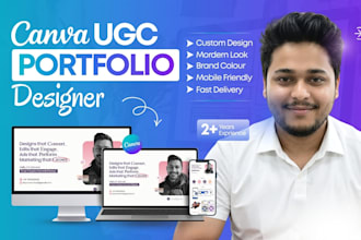 make a ugc portfolio website in canva