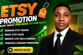 etsy promotion, etsy SEO boost etsy sales traffic and etsy shop ranking