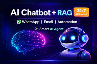 build ai chatbot rag system ai agent with whatsapp email and API integrations