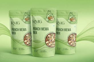 design nuts packaging, dried fruits and snack product packaging