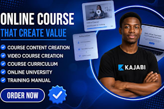 prepare online course content, course curriculum for your course university