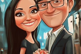 make couple portrait illustration