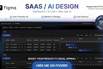 design a modern saas dashboard and ai web app UI UX