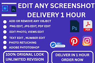 do edit photo, screenshot and text add or remove