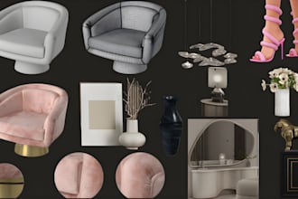 create 3d second life low li full perm 3d imvu rigged mesh furniture