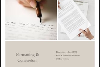 type handwritten documents and convert to word or PDF