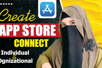 create apple app store connect organizational developer account professionally