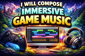 create epic and immersive game soundtrack music