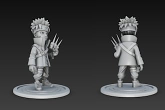 create printable 3d model, anime model, 3d toys, figures, stl file 3d printing