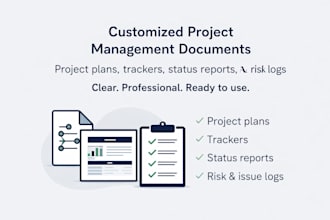 create customized project plans, trackers, and status reports