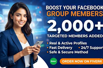 promote new  2,000 facebook members manually