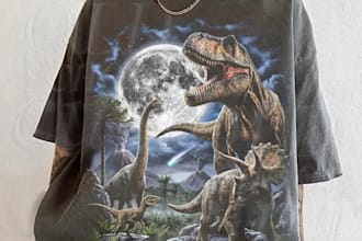 draw custom full color t shirt illustration design