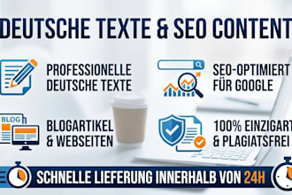 schreibe professionelle deutsche blogartikel und SEO texte