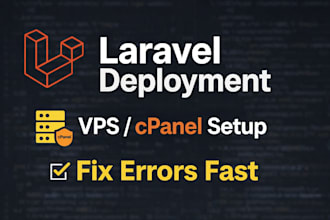 deploy your laravel project on vps, cpanel  or shared hosting
