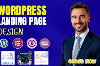 design responsive wordpress website and element pro landing page, element pro