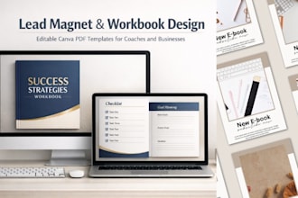 design canva workbook, ebook, pdf lead magnet, branded templates for coaches