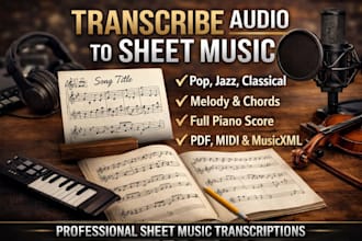 do sheet music transcription piano transcription audio to sheet music notation