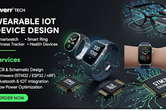 do smart wearables iot devices stm32 esp32 nrf firmware smart watch audio glass