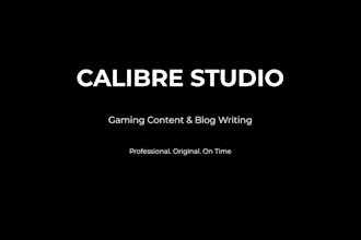 write gaming content and blog posts