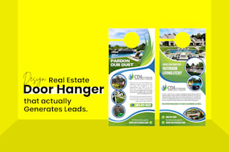 design high converting real estate door hanger for realtor marketing