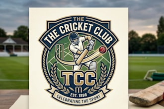 design sports, cricket, football, athletics logo