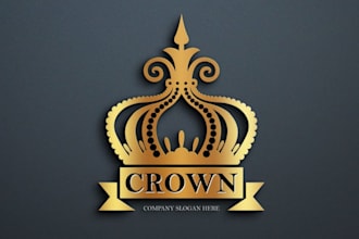 do luxury, crown, fashion and jewelry logo