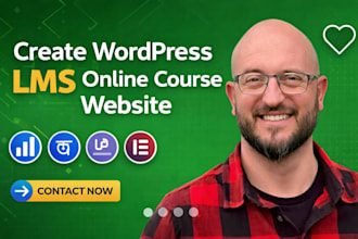 create wordpress lms online course website, tutor lms website development