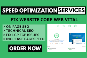 optimize wordpress ecommerce website onpage SEO and fix lcp fcp technical issues