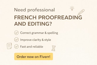 proofread and edit your french text professionally